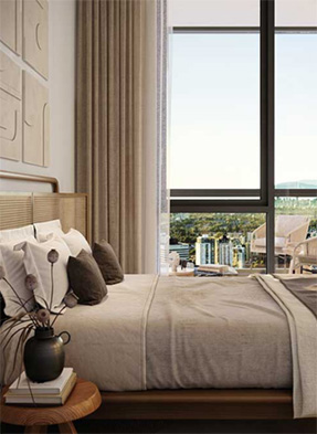 Solhouse bedroom rendering
